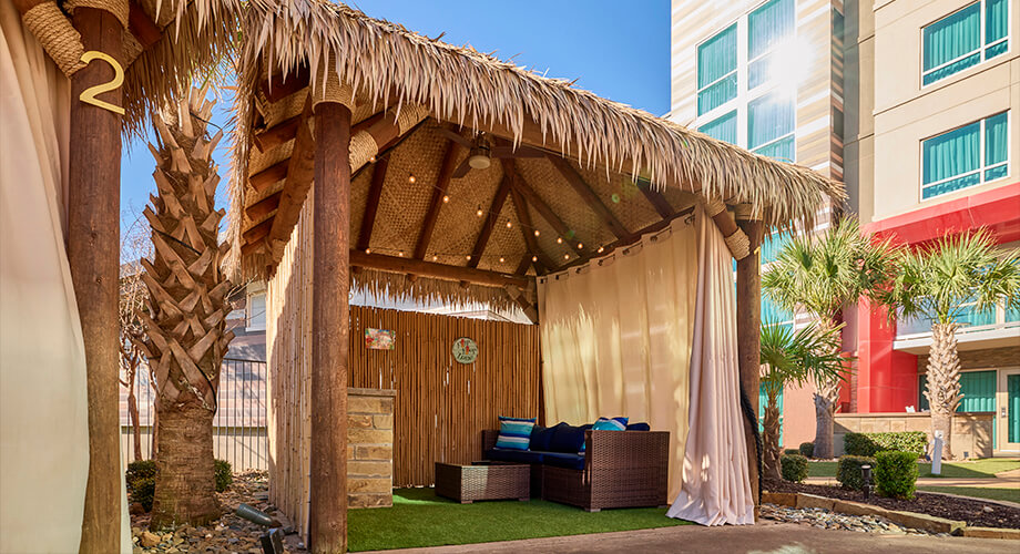 A cabana at Cove Pool